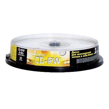  CD-RW Smarttrack 700Mb 4x-12x, Cake Box, 10 (ST000198)