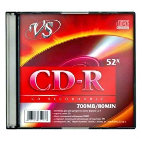  CD-R VS 700Mb 52x, Slim Case (VSCDRSL501)