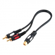   3.5 stereo jack -> 2 RCA plug, 0.3 , Premier (5-135-1)