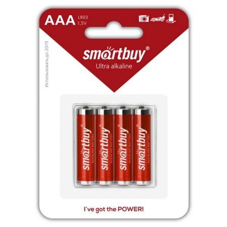  AAA Smartbuy LR03/4B Ultra Alkaline, 4 ,  (SBBA-3A04B)