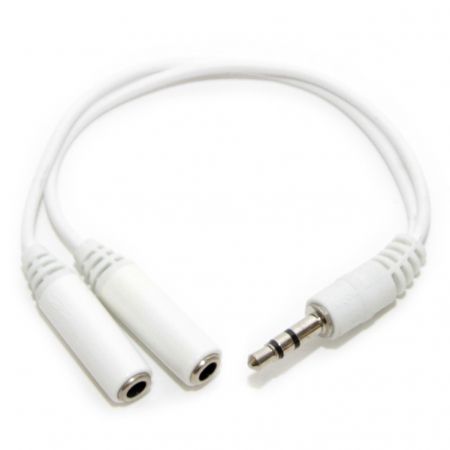    3.5 stereo plug -> 2x3.5 stereo jack, , 5bites (AA-3MF2-02WH)