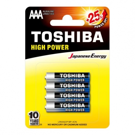 ��������� AAA Toshiba LR03/4BL Alkaline, 4 ��, � ��������