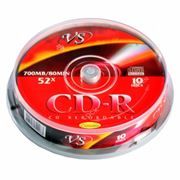  CD-R VS 700Mb Ink Printable 52x, Cake Box, 10 (VSCDRIPCB1001)