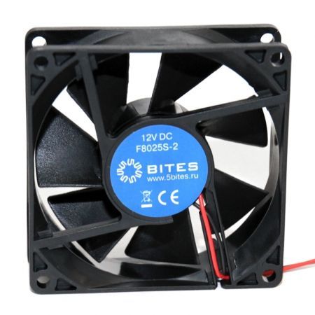  80 x 80 x 25, 2 pin, 12V, ,  15 , 5bites (F8025S-2)