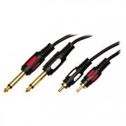   6.3 mono plug x 2 -> 2 RCA plug, 1.5 , , Premier (5-143)