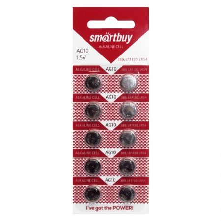  Smartbuy AG10 389A/LR1130/189 1.5V, 10 ,   (SBBB-AG10-10B)