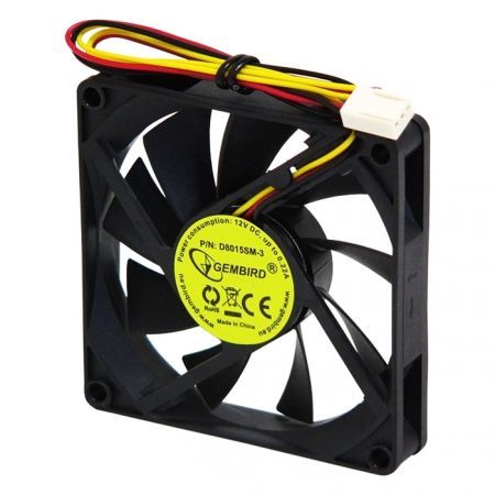  80 x 80 x 15, 3 pin, 12V, ,  30 , Gembird (D8015SM-3)