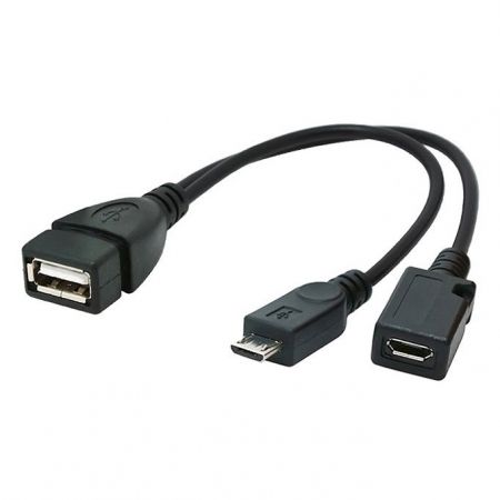  OTG USB 2.0 Af - micro Bm + .  micro Bf, 0.15 , Cablexpert (A-OTG-AFBM-04)
