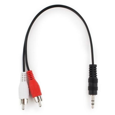   3.5 stereo plug -> 2 RCA plug, 0.2 , , Cablexpert (CCA-458-0.2M-N)