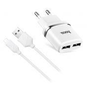   Hoco C12 Dual 2.4 2xUSB +  microUSB, 