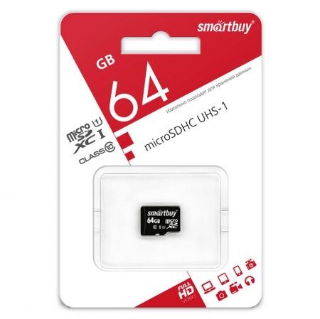   Micro SDXC 64Gb Smartbuy Class 10  UHS-I U1   (SB64GBSDCL10-00)