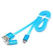  USB 2.0 Am=>micro B + Lightning - 1.0 , , , ., Cablexpert (CC-mAPUSB2bl1)