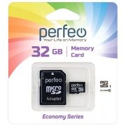   Micro SDHC 32Gb Perfeo Economy series Class 10   (PF32GMCSH10AES)