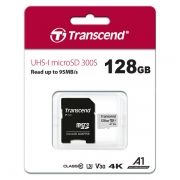   Micro SDXC 128Gb Transcend 300S Class 10 UHS-I U3, 100/40 /c +  SD