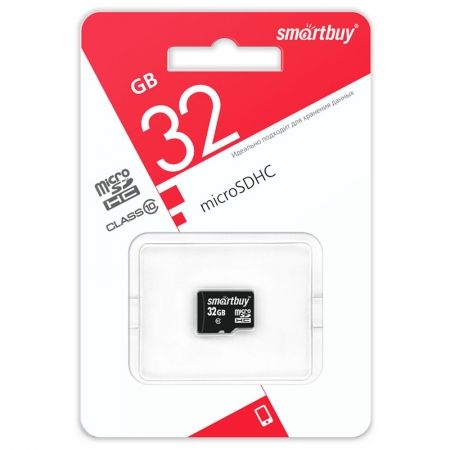   Micro SDHC 32Gb Smartbuy Class 10   (SB32GBSDCL10-00LE)