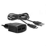   Defender UPC-21 220V->5V 2.1A 2xUSB   microUSB 1.,  (83581)