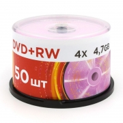  DVD+RW Mirex 4,7 Gb 4x, Cake Box, 50 (UL130022A4B)