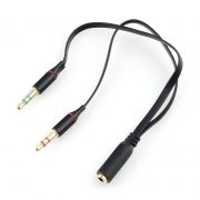     3.5 4-pin jack -> 2 x 3.5 plug, 0.2 , Cablexpert (CCAB-02-35F2M-0.2MB)