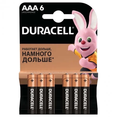 ��������� AAA Duracell LR03-6BL, 6 ��, ������� (MN2400)