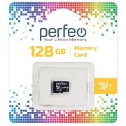   Micro SDXC 128Gb Perfeo Class 10 UHS-I (PF128GMCSX10U1)