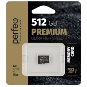   Micro SDXC 512Gb Perfeo Class 10 U3 V30 (PF512GMCSX10V30)