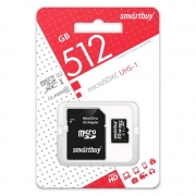   Micro SDXC 512Gb Smartbuy Class 10 UHS-I +  SD (SB512GBSDCL10-01)