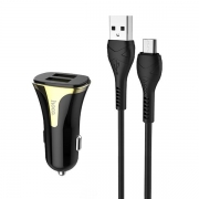    Hoco Z31 QC3.0, 3.6-12, 3.4A 2xUSB+  microUSB, 