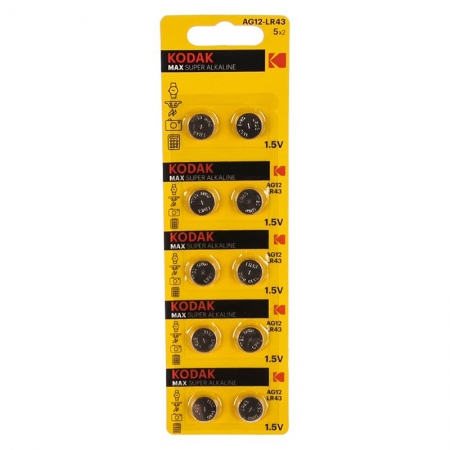  Kodak AG12 386A/LR43/186 1.5V, 10 ,  (KAG12-10)