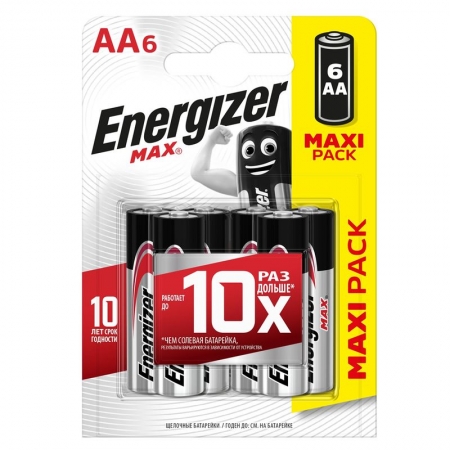  AA Energizer MAX LR6 BL-6, 6, 