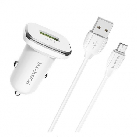    Borofone BZ12A QC3.0, 3.6-12, 3A USB+  Micro USB, 