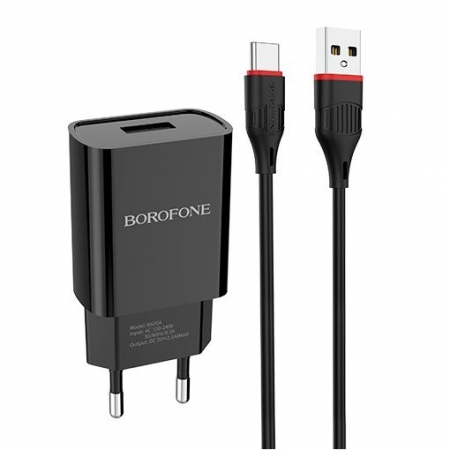   Borofone BA20A, 2.1 USB +  Type C, 