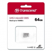   Micro SDXC 64Gb Transcend 300S Class 10 UHS-I U1   (TS64GUSD300S)