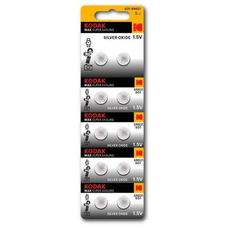  Kodak SG1 364/SR621/SR60 1.5V, Silver Oxid, 10 , 