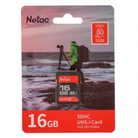   SDHC 16Gb Netac P600 Class 10 UHS-I 80 /c (NT02P600STN-016G-R)