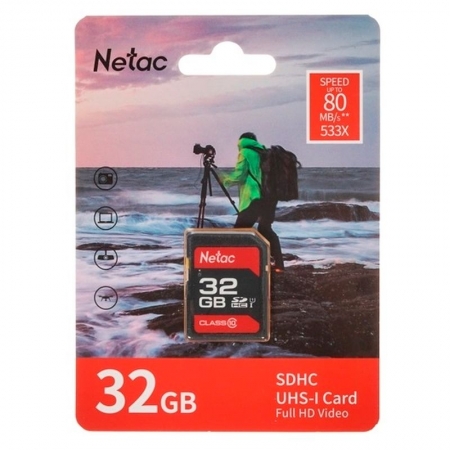   SDHC 32Gb Netac P600 Class 10 UHS-I 80 /c (NT02P600STN-032G-R)