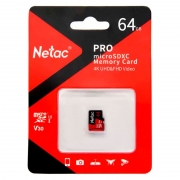   Micro SDXC 64Gb Netac P500 Extreme Pro U3 V30 A1 100 /c  