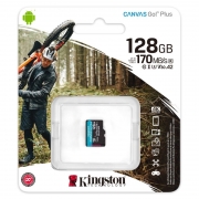   Micro SDXC 128Gb Kingston Canvas Go Plus U3 V30 A2, 170/90 /  