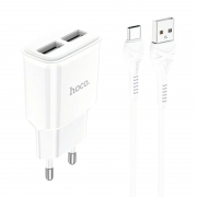   Hoco C88A 2.4 2xUSB +  Type C, 