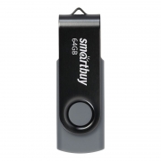 64Gb Smartbuy Twist Black USB2.0 (SB064GB2TWK)