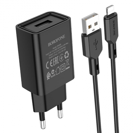   Borofone BA68A, 2.1 USB +  Lightning, 