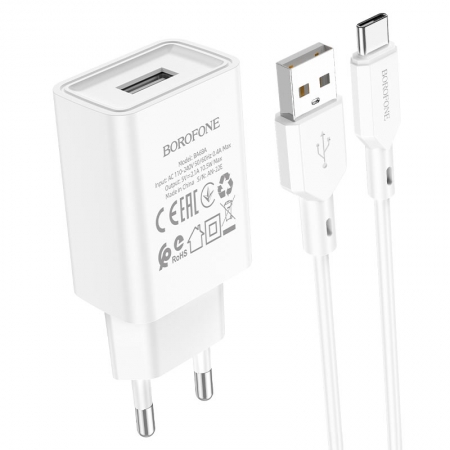   Borofone BA68A, 2.1 USB +  Type C, 