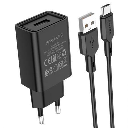   Borofone BA68A, 2.1 USB +  Type C, 