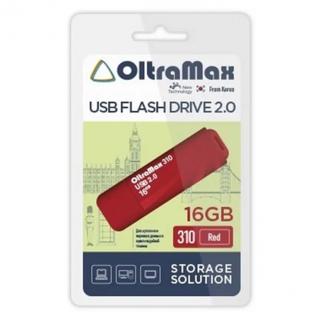 16Gb OltraMax 310 Red USB 2.0 (OM-16GB-310-Red)