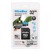   Micro SDHC 32Gb OltraMax Recorder U1 V10 +  SD (OM32GCSDHC10-U1-V10)