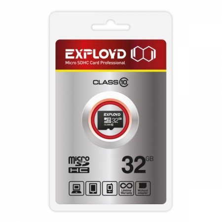   Micro SDHC 32Gb Exployd Class 10   (EX0032GCSDHC10-W/A-AD)