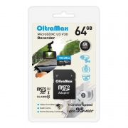   Micro SDXC 64Gb OltraMax Recorder U3 V30 +  SD (OM64GCSDXC10-U3-V30)