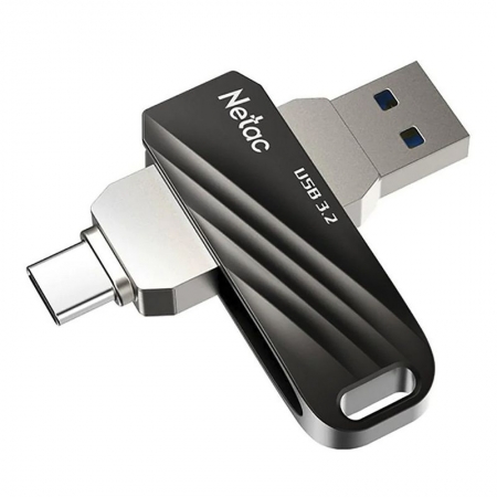 32Gb Netac US11 Dual Black/Silver USB 3.0/Type C (NT03US11C-032G-32BK)