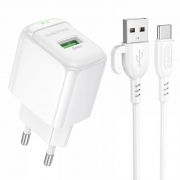   Borofone BAS42A, QC3.0 3A USB +  Type C, 