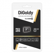   Micro SDHC 8Gb DiGoldy Class 10   (DG008GCSDHC10-W/A-AD)