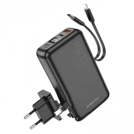   Borofone BJ39, 10000 /, QC3.0/PD, USB A+C + .  Type-C/8-pin, 